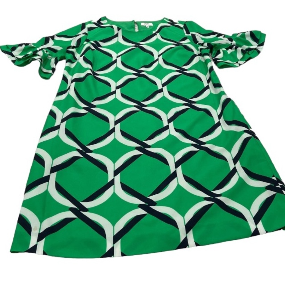 crown & ivy Emerald Green Geometric Midi Dress
